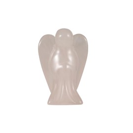 QYDCX Cute Rose Quartz Angel Crystals Healing Healing Reiki Pocket Angel Figurine Polished Healing Gemstone Hand Carved Statue Spiritual Gift for Meditation &Home Decor(1Inch).