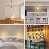 Glirowy Vintage Ceiling Pendant Light Fitting, Braided Flex E27 Lamp