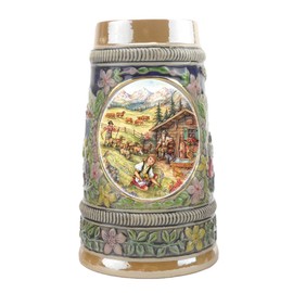 E.H.G “Spring In Germany” Collectible Ceramic Shot Glass Mini Beer Stein (#1 in Collection of Four Shot Steins)