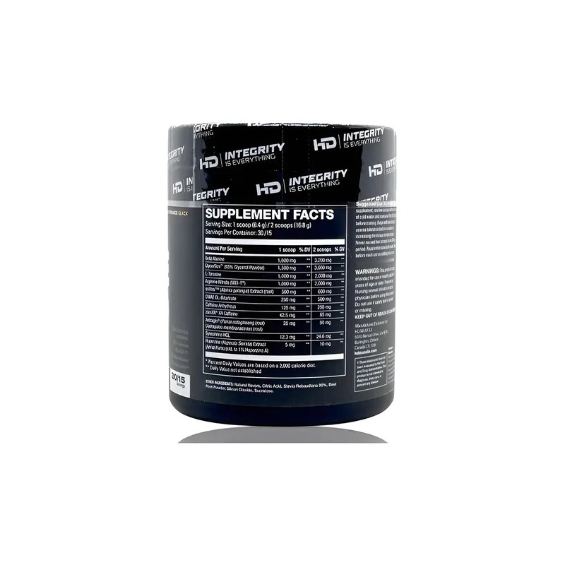 Preentreno Pre Hd Black Fresa Mango 30 Serv Hd Muscle