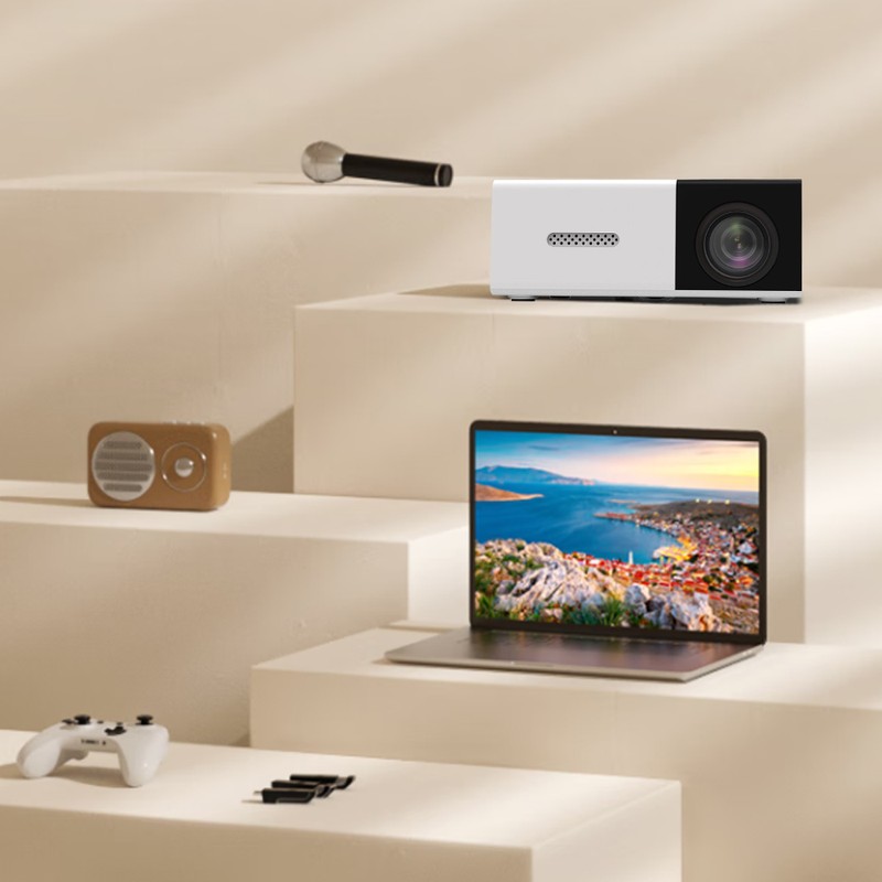 Mini Projector Audio HD USB Mini Projector Support 1080P Home