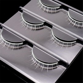 White False Eyelashes for Cosplay White False Eyelashes Natural False Eyelashes White Cartoon False Eyelashes Reusable Cartoon False Eyelashes for Halloween Cosplay Costume Party (Short)