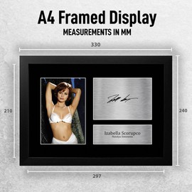 HWC Trading FR A4 Izabella Scorupco James Bond GoldenEye Gifts Printed Signed Autograph Picture for Movie Memorabilia Fans - A4 Framed