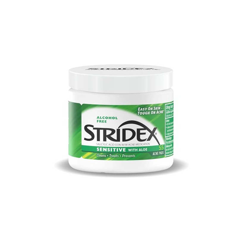 Stridex Sensitive with Aloe, Alcohol Free, 55 Soft Touch Pads