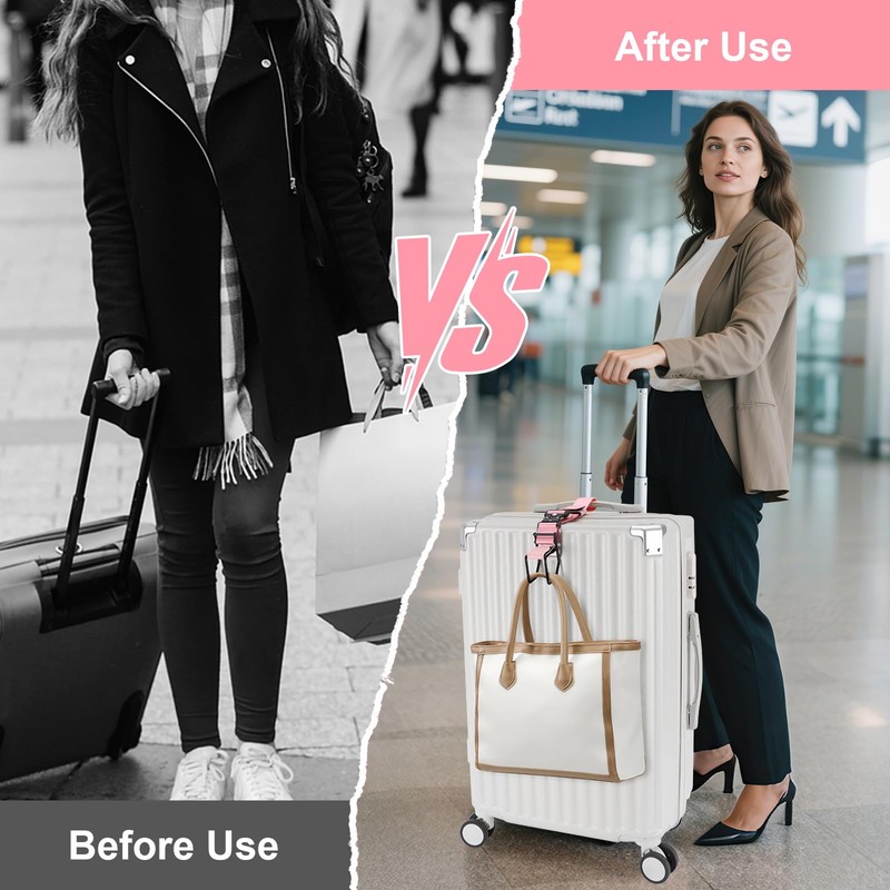 Exshoiu J Hook for Luggage Strap, Luggage Hook Strap Flight