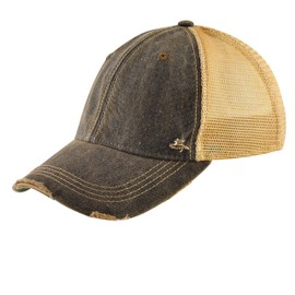 Gritty Bull Vintage Distressed Baseball Cap – Unstructured Fit Adjustable Snapback Hat for Men & Women, Brown, One Size