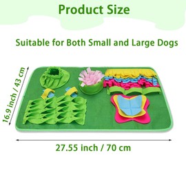 Snuffle Mat for Dogs,Snuffle Mat for Dogs Large Breed and Medium,27.5''×16.9'' Dog Feeding Mats for Slow Feeder and Smell Training,Interactive Dog Toys