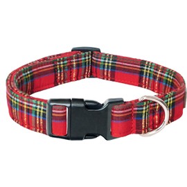 Tunkoo Dog Collar Christmas Cute Adjustable Shiny Collar for Boy and Girl Dogs, Dog Collar with Strong Plastic Buckle - for Small Medium Large Pets, L