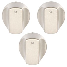 Spares2go Control Knob Switch for Hotpoint 'Hot-Ari ix' Oven Hob Cooker (Silver, Pack of 3 Knobs)