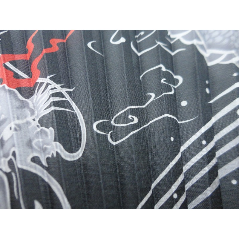 Kyosuu K-116 Kyoto Fan, Silk, Yumeji, Polka Dots, Black, Bag