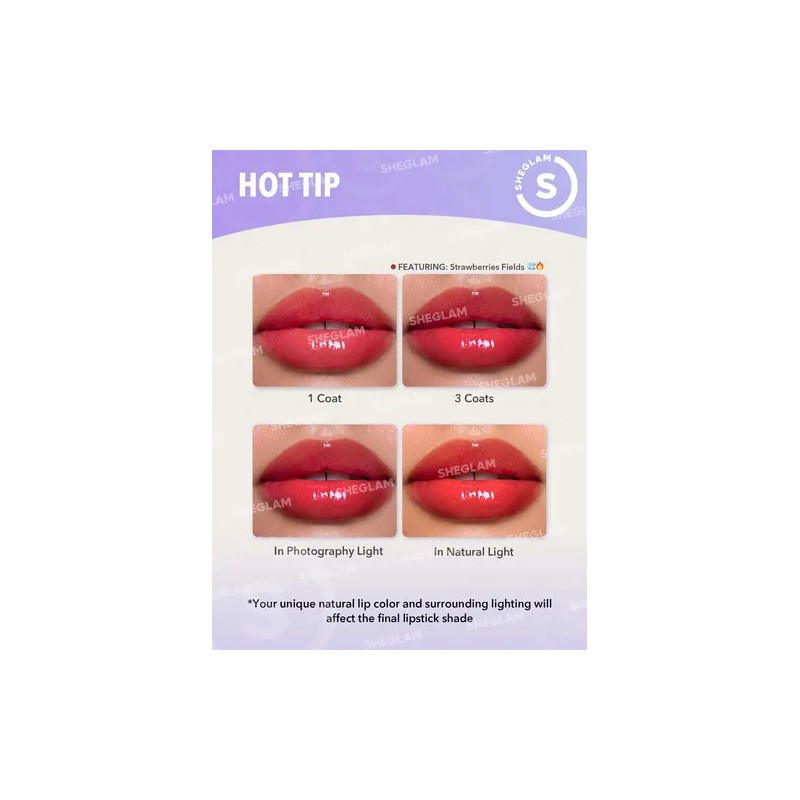 Sheglam Bold Booster Brillo Labial Hidratante Cherry Gleam