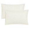 PiccoCasa Pillowcases 2 Pack Striped Soft & Breathable Microfiber Pillowcase