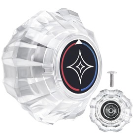 Single Shower Faucet Handle Replacement for Price Pfister Old Style Avante Series 940-240, Clear Acrylic Shower Knob Replacement use for Bathroom Sink (940-240)