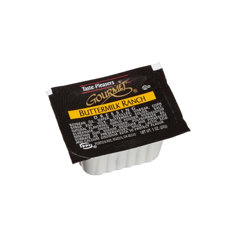 Taste Pleasers Gourmet Buttermilk Ranch Dressing, 1-Ounce Cups (Pack of