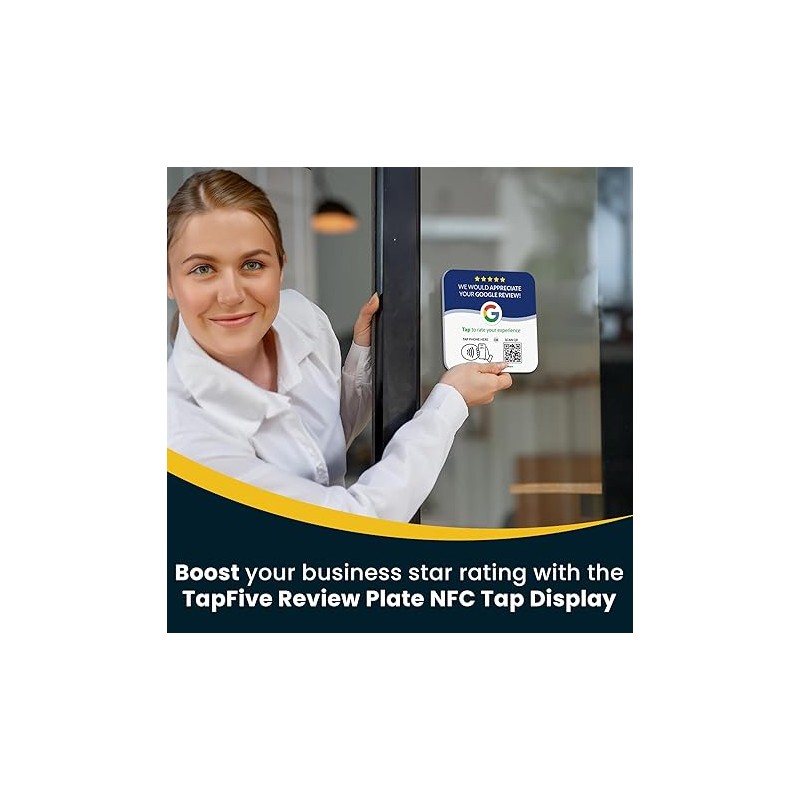 Tap Google Review Plate by TapFive - Tap for Instant