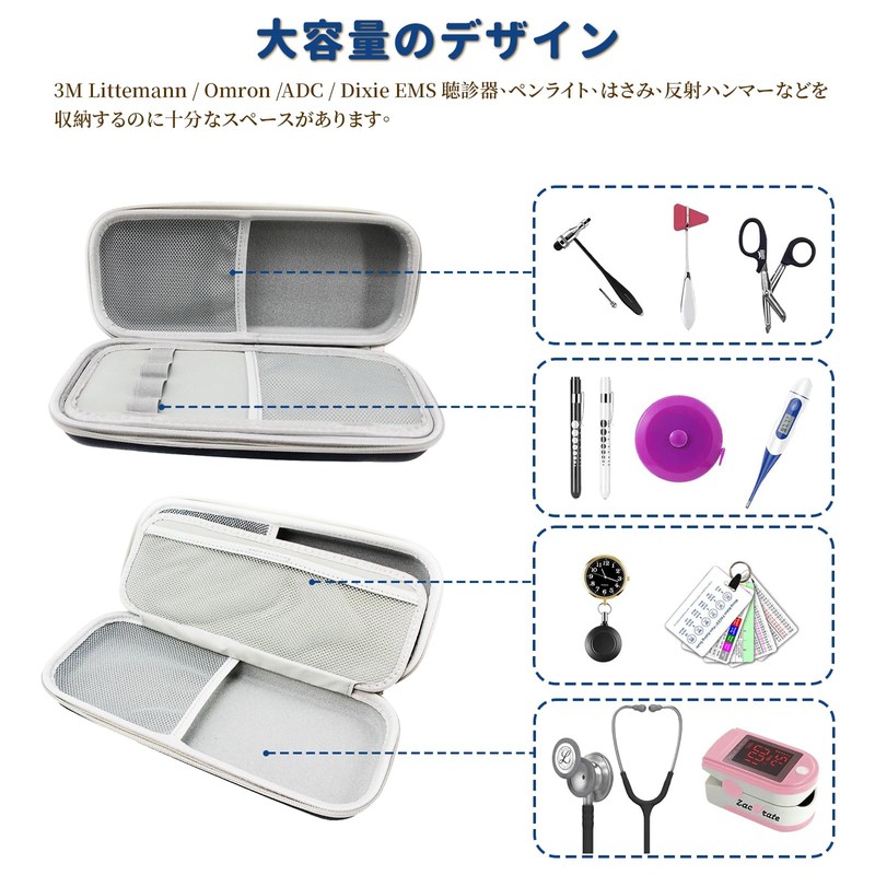 Mocamoro Stethoscope Case, Stethoscope Storage Pouch, Shockproof EVA Cover, Carrying