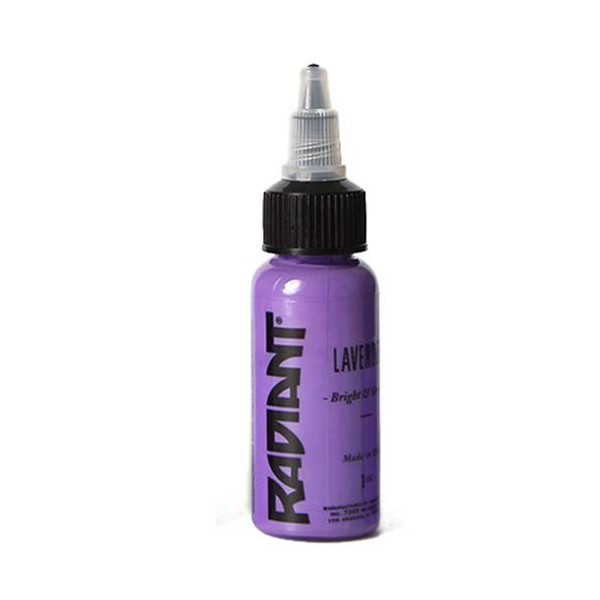 Radiant Colors Tattoo Ink Professional Tattooing Inks Fluid Vegan Pigments 1 oz One Ounce Lavender