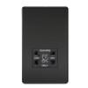 Knightsbridge SF8900MB Screwless Dual Voltage Shaver Socket in Matt Black,