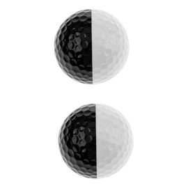 CORHAD 2pcs Golfing Practice Balls Sports Ball Set Double Design Perfect for Putting Drills Black White