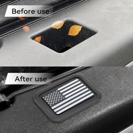 Stake Pocket Covers for Dodge Ram 1500 2019-2025 Rear Truck Bed Rail Stake Pocket Cover Accessories American Flag Bed Rail Caps Covers(Set of 2)