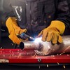 VASTOOLS Welding Accessories,5pc,Chipping Hammer 10.5", Leather Welding Gloves 13.5",6-in-1 Welpers