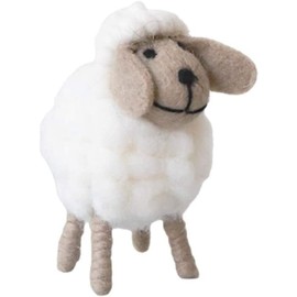 Hand Woven Cute Felt Sheep Figurine, Living Room Bedroom Novelty Ornaments, Collectible Figurines, Decorations