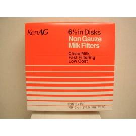 kenAg  Milk Filter Strainer - For 6.5 inch Disk - Box of  100 - Ken Ag- New