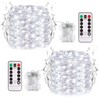 JMEXSUSS 2 Pack White Fairy Lights Battery Operated, 33ft 100