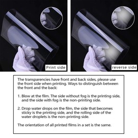 20 hojas de película transparente para impresoras de inyección de tinta, película de impresión de transparencia, hojas de papel transparente para impresoras de inyección de tinta, película