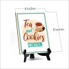 Signs ByLITA Tea and Cookies Station, Table Sign with Acrylic