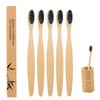 NOVOTEND - 5 Pack Cepillo de dientes de bambu cerdas