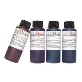 KOPYFORM Food Ink 4 x 100 ml Set (Black, Yellow, Magenta, Cyan) for Canon Printers e.g. G1501 (KOL110)