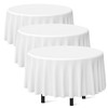 3pk White Round Table Cloth Disposable | 140cm Party Round