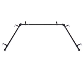 A&F Rod Décor - 5/8 inch Bay Window Curtain Rod 20"-36", 38"-72" - Black