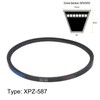 sourcing map XPZ587 V-Belt Drive Belt 587 mm Pitch Length
