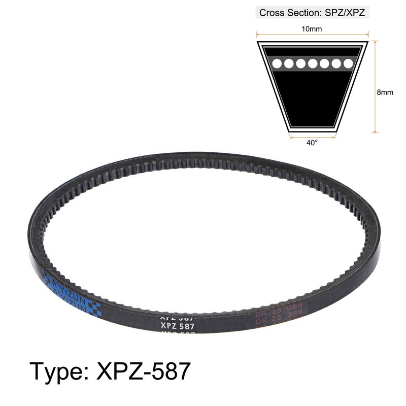 sourcing map XPZ587 V-Belt Drive Belt 587 mm Pitch Length