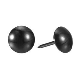 uxcell Upholstery Tacks Nail Pins Furniture, 50Pcs 11x17mm Thumb Tack Pins Assortment Kit Carbon Steel for Home Sofa DIY Decorative Nail Heads Nails, Black