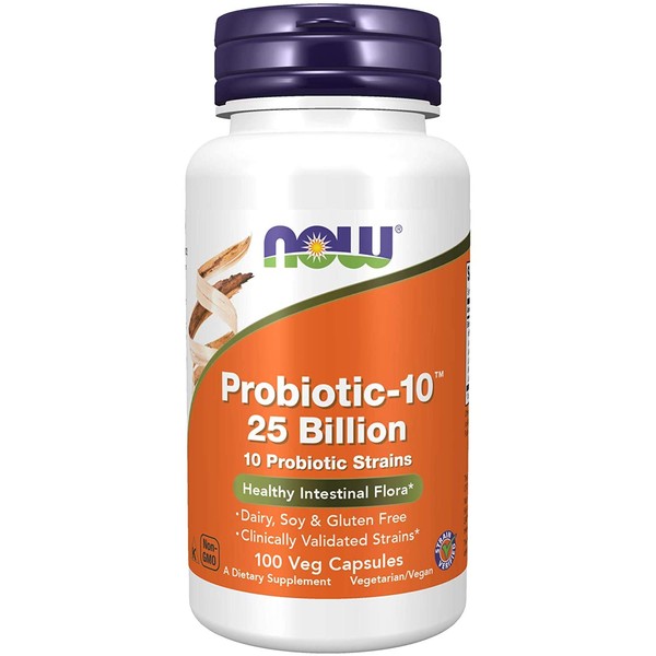 Now Foods Probiotic-10 25 Billion, 100 Count (Pack of 3)