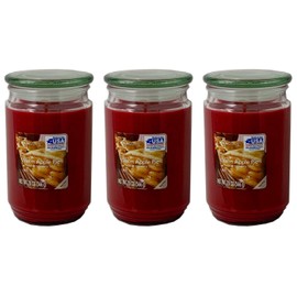 Mainstays 20oz Warm Apple Pie Scented Candles, 3-Pack