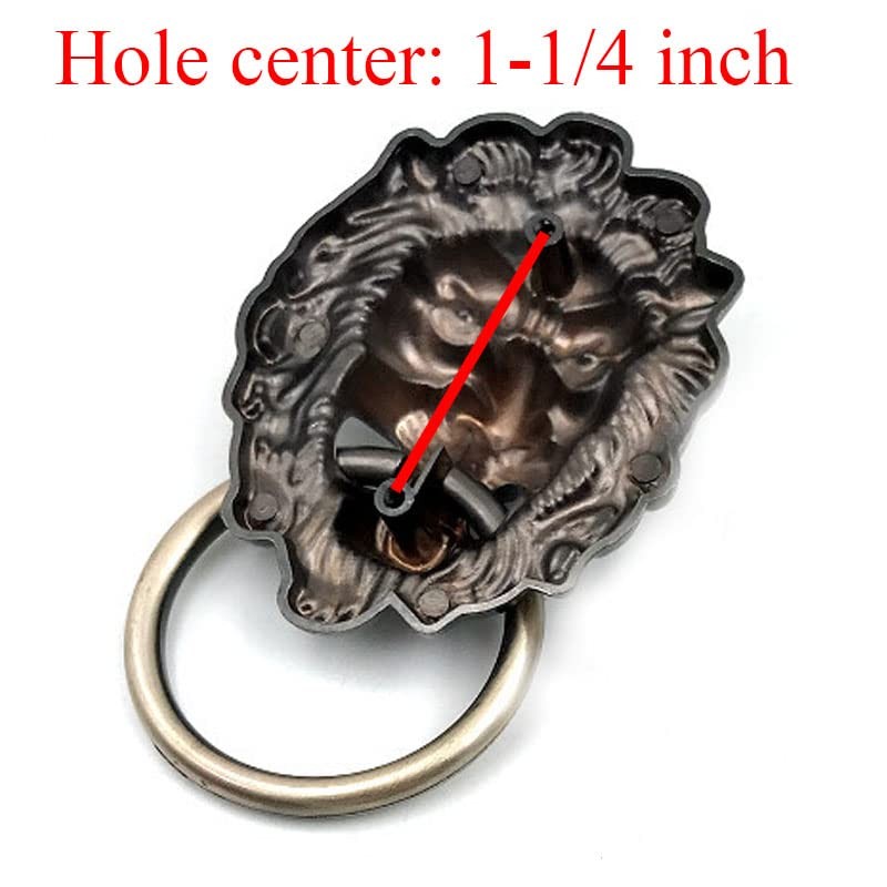 Mgoodoo 5pcs Drawer Lion Head Pull Handle Knob Dresser Cabinet