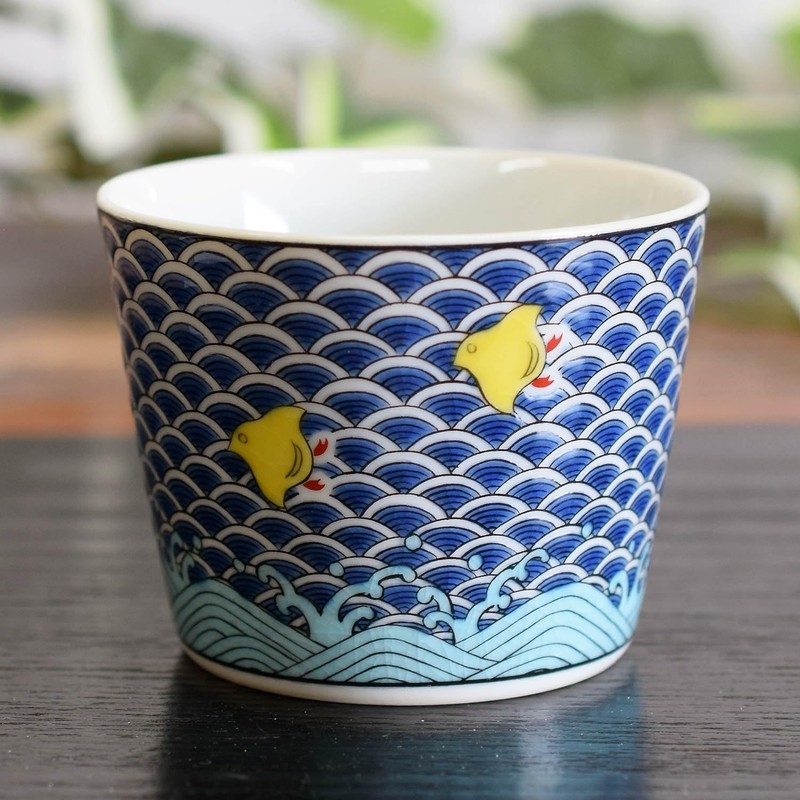 Sobachoko Stylish Tableware, Kutani Ware, Soba Boar Mouth, Houndstooth Pottery,