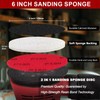 Shineboc 12Pcs 6 Inch Hook and Loop Sanding Sponge Discs