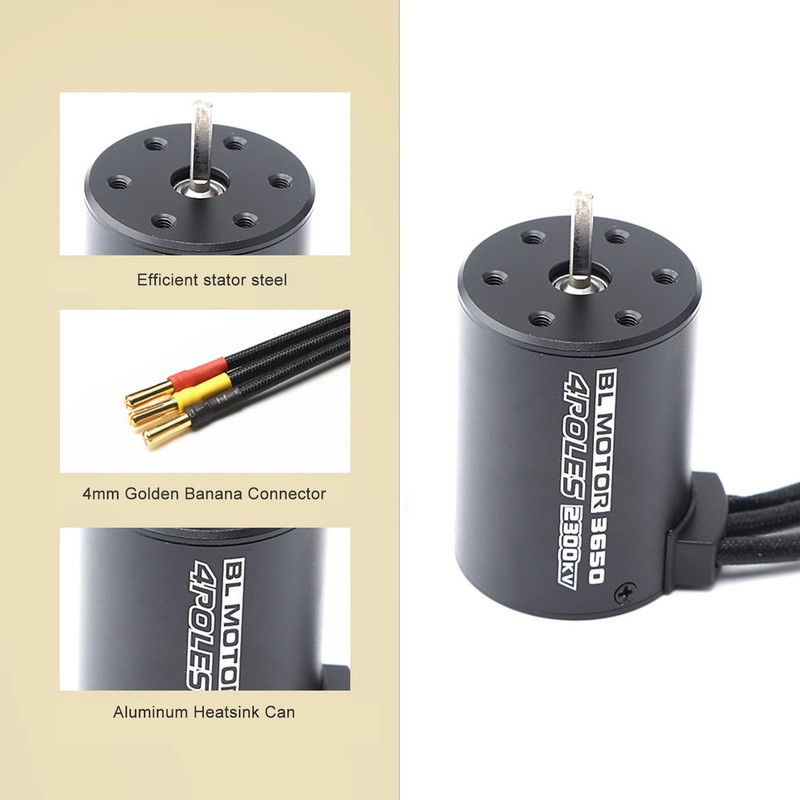 3650 Brushless Motor 2300KV Waterproof Motor 120A ESC Programming Card
