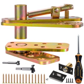 Hidden Door Hinge 570Lbs Load-Bearing，Hidden Hinge Hardware，Hidden Door System，Heavy Duty Swinging Door Hinge 360° Rotation for Secret Door or Hidden Door Bookcase,Hidden Door Hardware with 2 Drills