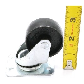 CAL/CES (Qty-8) 2" Swivel METAL Caster Wheels Base with Top Plate & Bearing