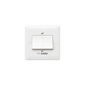 MK Base MB4859WHI 1G 3 Pole Fan Isolator Switch, White