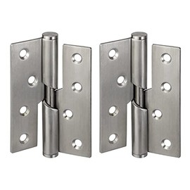 Pair of Door Hinges Rising Butt Handed Left Lift Off Hinge 100mm(Left)