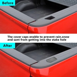 TTCR-II Bed Rail Stake Hole Covers For 2015-2022 GMC Canyon and Chevy Colorado, Truck Bonneau Covers Stake Pocket Plugs For Canyon Denali/SLE/SLT/AT4/Base and Colorado Base/LT/Work Truck/Z71 (2 Packs)