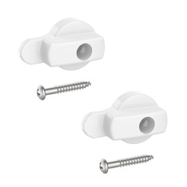 2 Pack Replacement Andersen Screen Door Latch Compatible with Andersen Screen Door Lock, Fits for Anderson Sliding Door Latch, Anderson French Wood Hinged Screen Doors, Patio Door - White