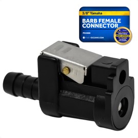 Five Oceans 3/8" Barb Female Fuel Line Connector Compatible with Yamaha, Fits Engine End and Tank End Male Fitting - FO2888